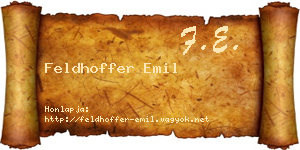 Feldhoffer Emil névjegykártya